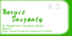 margit doszpoly business card